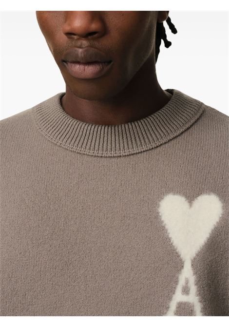 Maglione Ami de Coeur in grigio Ami paris - unisex AMI PARIS | UKS090KN00900957